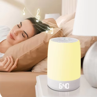 Machine à bruit blanc pour le divertissement, la méditation, le sommeil et la relaxation, avec lampe RVB colorée, haut-parleur et réveil pour le sport