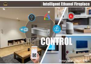 Inno-living Fire 180cm Cheminée Bioéthanol Intérieur Smart CONTROL-4 - Product Image 6