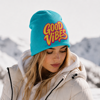 Bonnet d'hiver en tricot jacquard personnalisé, de haute qualité, populaire, coloré, tendance, bonnet d'hiver personnalisé Y2K