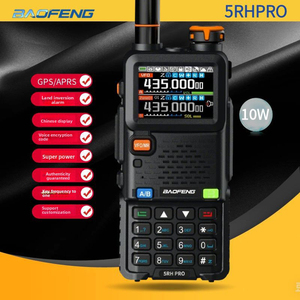 Baofeng UV 5RH PRO Talkie-walkie tri-bande haute puissance avec GPS intégré, transceiver portable pour usage en construction, personnalisable - Product Image 5