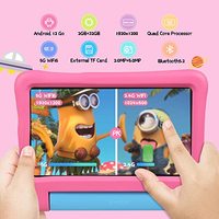 Nueva Tablet Infantil de 7 Pulgadas con Android 13.0, 3GB de Memoria, USB Tipo-C, Procesador Intel de 1.2GHz, Educativa, Wi-Fi, Funda de Silicona Resistente a Golpes