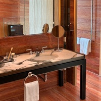 Panneau de pierre souple pliable, placage flexible ultra-mince, revêtement incurvé facile à installer, design moderne pour plan de toilette intérieur, modèle 3D