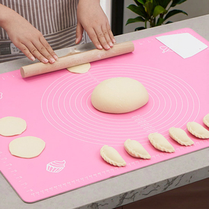 Tapis de cuisson en silicone colorés grand format, antiadhésifs, résistants à la chaleur, rectangulaires, pour découper et étaler la pâte, vente en gros, cuisine domestique - Product Image 1