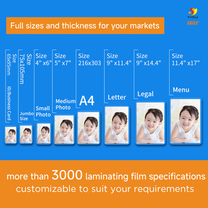 Feuilles de plastification YIDU PET de 40 microns à 350 microns, <span class=keywords><strong>A4</strong></span>, A3, lot de 100, pochettes de plastification thermique brillantes, film mat - Product Image 3