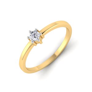 Elegant Trendy Wedding Yellow Gold Plated Sterling Silver Lab Grown Diamond <b>Ring</b> Brilliant Cut Different Sizes Engagement Party - Product Image 1