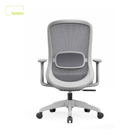 Chaise de bureau ergonomique à dossier moyen en tissu maillé, réglable en hauteur, pivotante, fonction balançoire, confortable pour la maison/le bureau