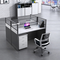 Poste de travail moderne 2 places, bureau d'ordinateur