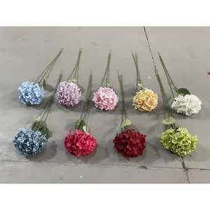 Bouquet de fleurs artificielles d'hortensia, artisanat de qualité, 72 pétales en soie, réaliste, décoration de mariage et de maison - Product Image 2