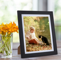 Cadres Photo en Bois MDF de Taille Personnalisée en Gros 5x7 4x6 6x8 8x10 11x14 A4 A5 A3 UV pour Usage Domestique, Cadre Affiche Image Noir