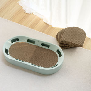 Geassembleerde Kattenkrabber Plastic + Gegolfd Papier Kattenmeubilair Speelgoed Met Ballen - Product Image 5