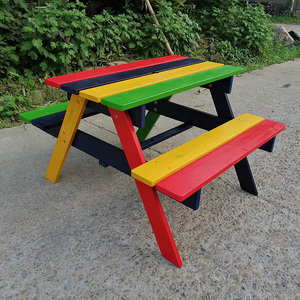 Petite <span class=keywords><strong>table</strong></span> <span class=keywords><strong>de</strong></span> pique-nique multifonctionnelle en bois pour enfants Design moderne pour l'extérieur Jardin Patio Camping Park Villa Play & Party Events - Product Image 5