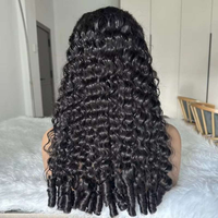 Perruque SDD 250 densité en cheveux bouclés birmans, avec closure HD, extrémités spirales, perruque en cheveux humains sans colle, perruque frontale en dentelle 13x4 pour femmes noires