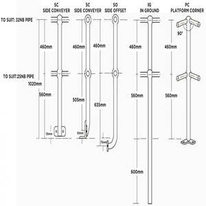 Chất lượng cao mạ kẽm bóng Doanh stanchion kiểm soát stanchion lan can bãi đậu xe rào cản nền tảng thép - Product Image 6