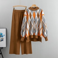 Ensemble de sport pour femme, mode printemps-automne, pull ample grande taille, pantalon large, ensemble deux pièces