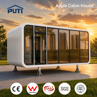 Conteneur habitable 20 pieds 40 pieds, type Apple Cabin ou Apple Hut, pour usage hôtelier, avec panneaux sandwich, design moderne, installation facile, pour extérieur