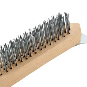 Brosse à broches métalliques en bois, brosse à fils pour nettoyage de toiture, brosse à fils sur bloc de bois - Product Image 4