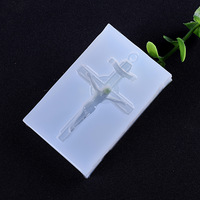 Moule en silicone thème Pâques Croix Jésus, pour résine époxy, commémoratif Jérusalem, fait main, créatif, pour décoration artistique DIY