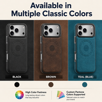 Étui de téléphone magnétique en cuir PU rétro à motif ciré, compatible avec les modèles Apple 14/15/16/17/18 Pro Max, avec protection d'objectif