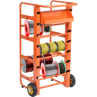 JH-Mech Porte-bobine de fil Distributeur de câbles avec roue pour usage électrique industriel et de détail Câble de porte-bobine de fil portable