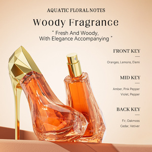 Perfume Eau de Toilette Fresco y Duradero para Mujer, 30 ml, Botella con Diseño de Tacón Alto Naranja, Elegante y Brillante, Caja de Regalo, Venta al Por Mayor - Product Image 3