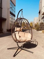 Chaise suspendue d'oeufs de loisirs de balançoire pliante pliable de jardin extérieur populaire pour la vente en gros