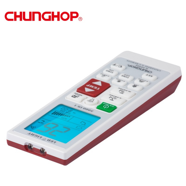 K-2090E Universal Air Conditioner Remote Control Fixed Code Plastic Large Backlit LCD 15 Buttons 8M+ Range