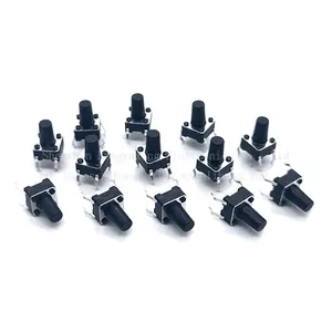 6*6*9MM DIP tact switch straight plug 4-pin vertical micro/key switch four-pin button 6x6x9mm switch accessories