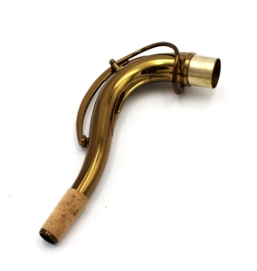 Tuyau <span class=keywords><strong>de</strong></span> saxophone ténor en laiton laqué or champagne, remplacement pour saxophone ténor Bb - Product Image 4