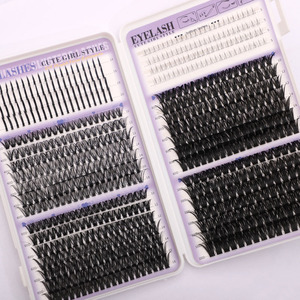 Pestañas Postizas Segmentadas Rizadas Voluminosas de Densidad Mixta 40D100D en Libro, Gran Almacenamiento para Maquillaje Diario y de Fiesta - Product Image 3