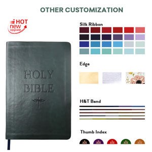 Quantità su misura personalizzato colore marrone bibbie produttori Pu Nkjv bibbia in tedesco - Product Image 4