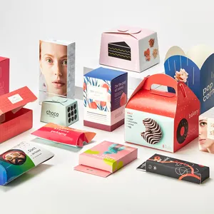 Cajas de papel con logotipo personalizado, cajas de embalaje de alimentos para pequeñas empresas, tarros de velas con tapa y cajas, embalaje de tubo de papel