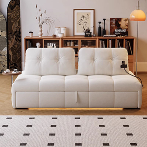 Modern Convertible Home Office <strong>Sofa</strong> <strong>Bed</strong> Tufted Fabric Corner Extendable Living Room <strong>Folding</strong> <strong>Sofa</strong> Cum <strong>Bed</strong> - Product Image 2