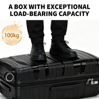Valises trolley de luxe en PP rigide de haute qualité avec 4 roues, doublure légère en polyester et ensembles de voyage