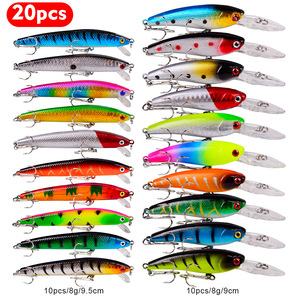 Paquete de 20 Señuelos de Pesca Completos, Surtido de Diseños Múltiples, Señuelos Duros para Pesca en Agua Dulce y Salada - Product Image 2