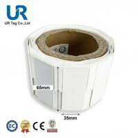 Étiquette RFID UHF flexible anti-métal 65x35mm avec puce Alien H3, étanche/résistante aux intempéries pour entrepôt, soins de santé et gestion des actifs
