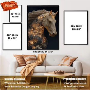 Décoration murale moderne représentant un <span class=keywords><strong>cheval</strong></span> équestre, <span class=keywords><strong>peinture</strong></span> sur toile brillante, floral blanc, <span class=keywords><strong>cheval</strong></span> blanc, affiche d'art, fleur de cristal, art mural baroque représentant un <span class=keywords><strong>cheval</strong></span> - Product Image 5