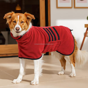 Microfiber Super Absorbent Dog Bathrobe Pet <b>Bath</b> <b>Towel</b> Wrap Coat Quick Drying Dog <b>Bath</b> Robe Adjustable Puppy Cat Dog Bathrobe - Product Image 2