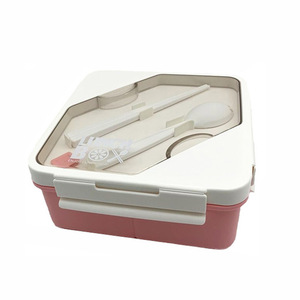 Square <b>Plastic</b> <b>Lunch</b> <b>Box</b> With Compartments Airtight Portable For Students Office Workers - Product Image 5