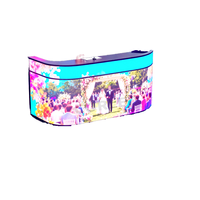 Écran publicitaire flexible d'intérieur LED pour comptoir, pas de pixel P1.5, 250 000 PPI, HDR10, pour mariages et discours