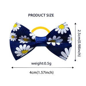 Floral <b>Dog</b> Hair Bows Polyester Pet Grooming Accessories Sweet Style Spring For <b>Dogs</b> - Product Image 2