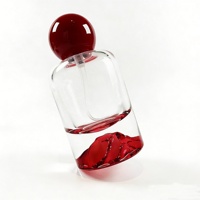Flacons de parfum en verre vides de haute qualité 30ml/50ml/100ml, emballage cosmétique avec bouchon rouge