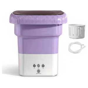 Lavadora Eléctrica Semiautomática Plegable para Ropa Pequeña, Ropa de Bebé, Lavadora/Secadora Portátil Apilable para Viviendas Individuales - Product Image 1