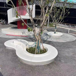 Banc décoratif en FRP pour place publique, sièges modulaires d'extérieur pour l'entrée de musée - Product Image 3