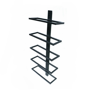 Moderno Estante de Vino y Whisky Convertible de Hierro Forjado para 5 Botellas, Montado en la Pared, para Dormitorio, Sala de Estar, Baño, Oficina en Casa - Product Image 4