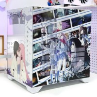 Caja de Ordenador de Escritorio para Juegos, Mini-ITX Vertical, de Aleación de Aluminio, Panel Lateral con Ventana, Torres de Ordenador Personalizables