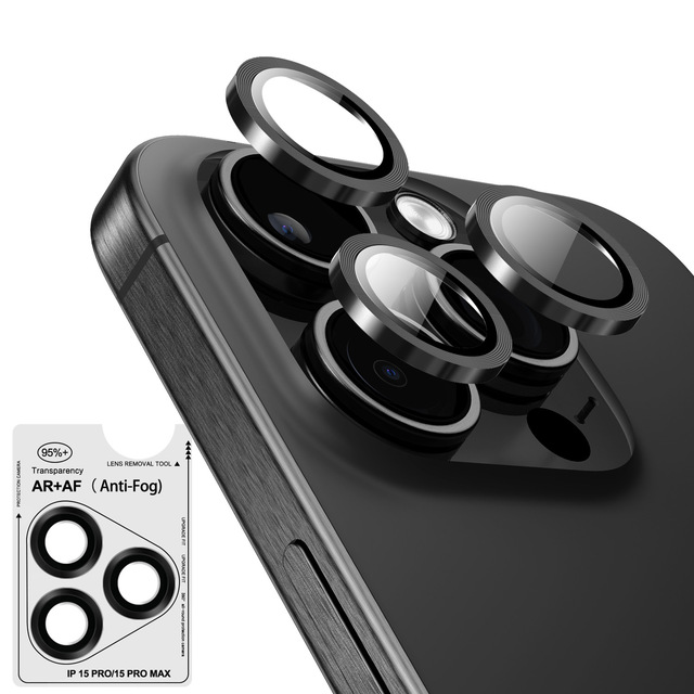 For iPhone 17 16 15 14 13 Pro Max Mini Camera Lens Tempered Glass Phone Lens 9H Aluminum Alloy Camera Lens Screen Protector