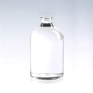 10毫升 20毫升 30毫升 50毫升 100毫升压印颈模制透明玻璃瓶用于抗生素