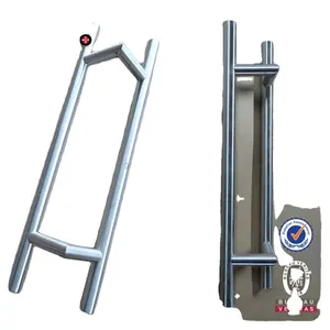 45 degree mounted stainless steel back to back offset ladder entrance door pull handle