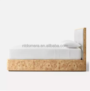 R 美式单人/双人床 树皮饰面哑光白橡木实木面板 可定制 单人床/双人床/大床/特大床 - Product Image 3