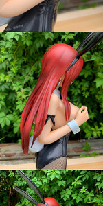 47CM <span class=keywords><strong>Fairy</strong></span> <span class=keywords><strong>Tail</strong></span> Erza Scarlet Sexy Bunny Girl Anime Figure PVC Figurine En Plastique Statue Modèle Jouet Figuras Poupée - Product Image 2